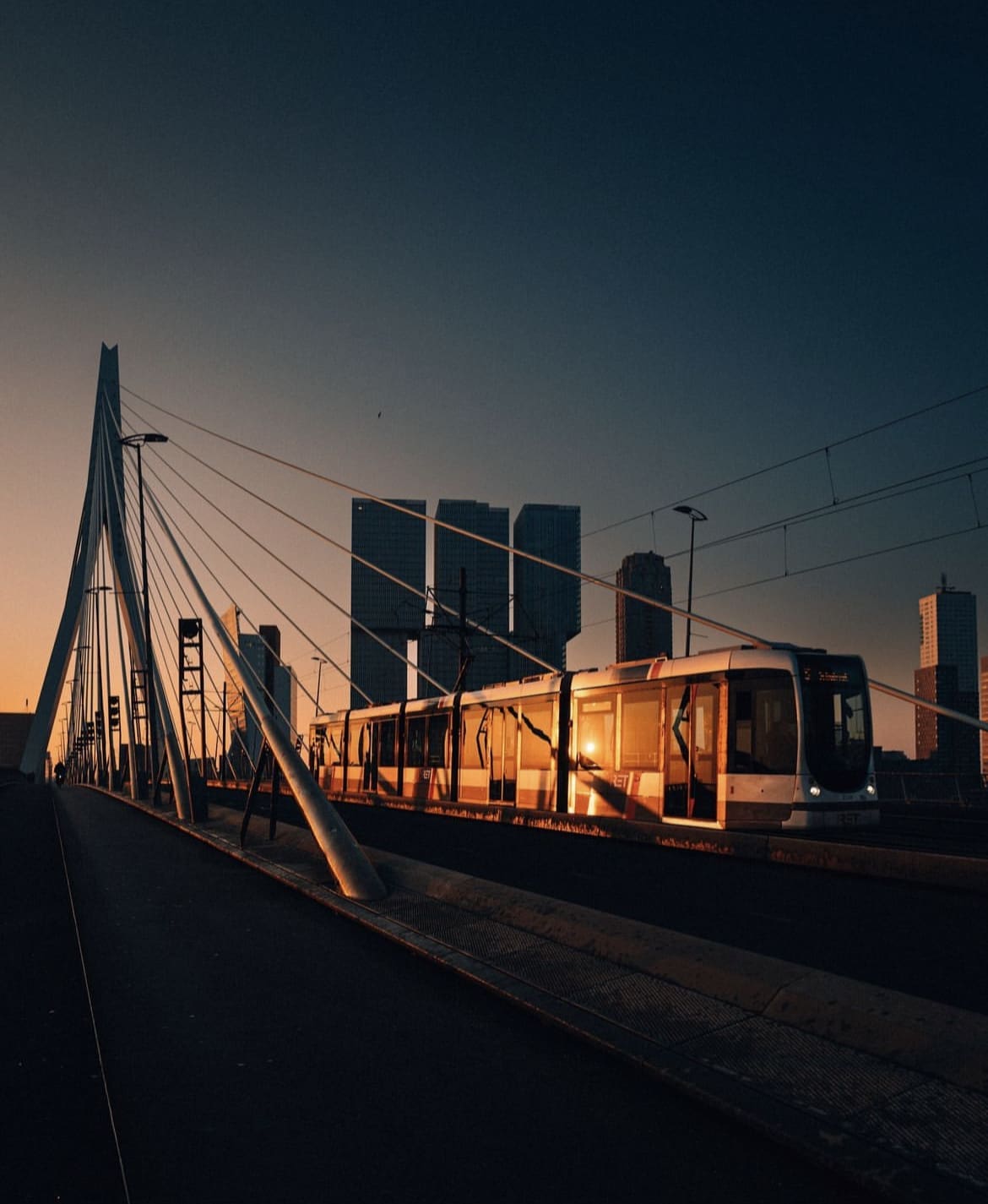 Sunset over Rotterdam